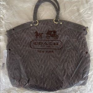 Coach Madison Quilted Chevron Nylon Lindsey Bag